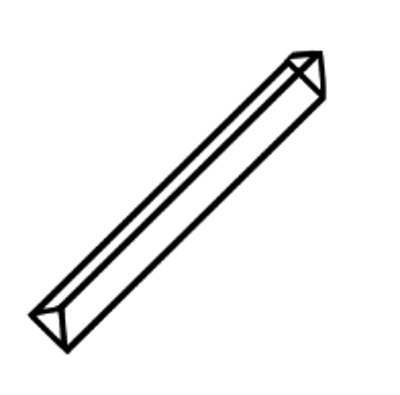 Tri Fillet 6mm x 6mm x 1200mm Clear Acrylic