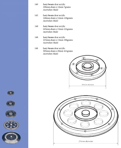 Lazy Susan 305mm diameter x 20mm