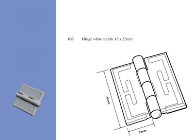 Hinge White 45mm x 22mm