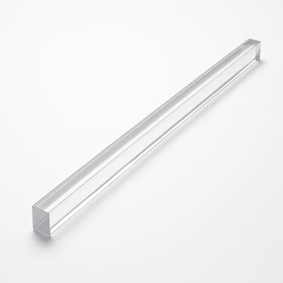 Clear acrylic square rod, 1220mm long