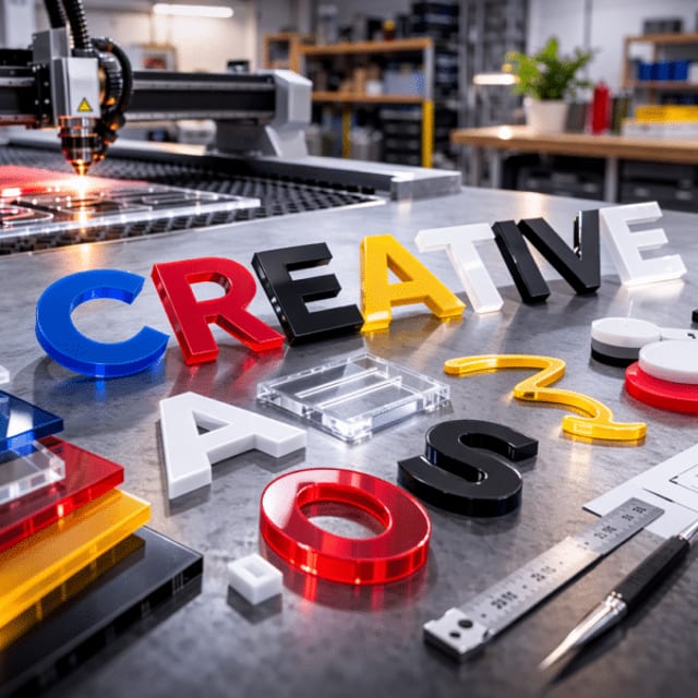 acrylic letter cutting, mirror letters, laser cutting signage
